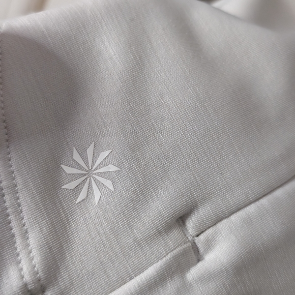 Athleta White Criss Cross Back Hoodie Sweatshirt L - Picture 6 of 11
